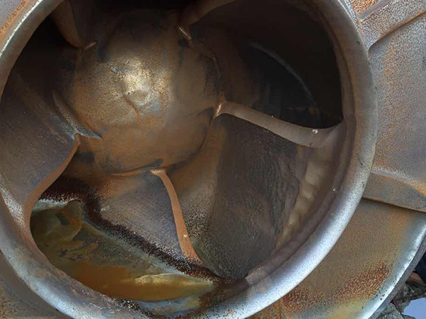 氣蝕對泥沙泵葉輪的損傷